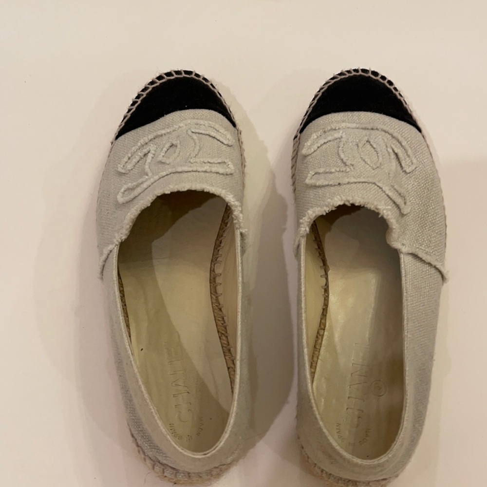 Chanel canvas loafers